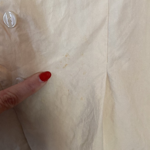 The silk collection white button down shirt size 6 - Picture 3 of 4